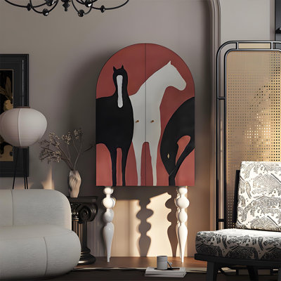 Armoire de rangement en bois de pin moderne et minimaliste