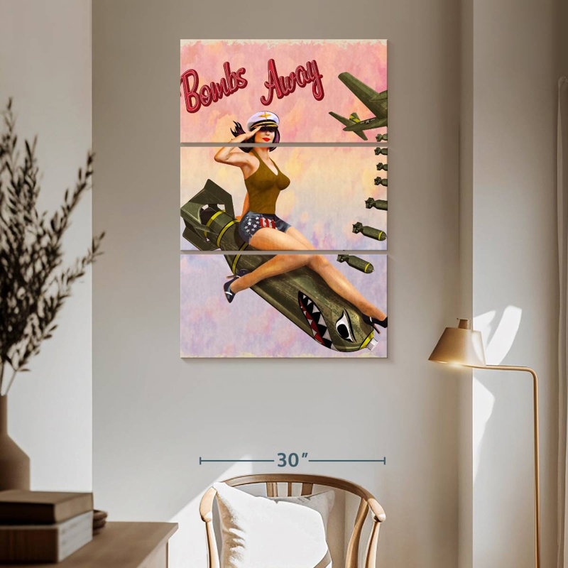 Mait Bombs Away, 65" H x 42" W
