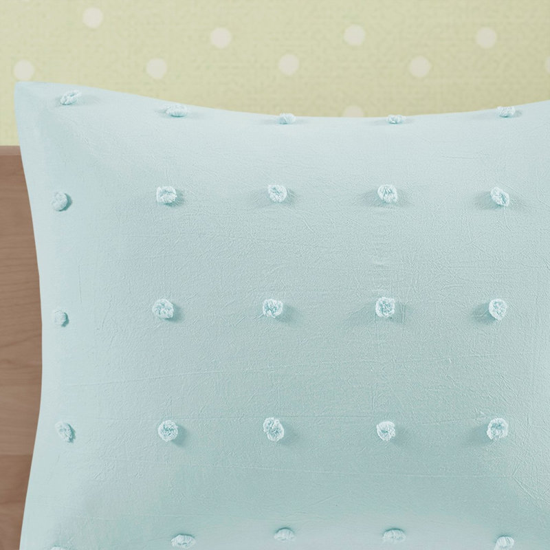 Ensemble d'édredon en coton , Édredon double / grand, 2 taies décoratives et 2, Turquoise