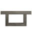 Console en bois gris foncé avec base ouverte pour les petits vestibules