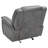 Encino Grey Upholstered Padded Arm Glider Recliner