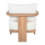 Ensemble de conversation Burlow Mid-Century moderne en bois d'acacia avec coussins hydrofuges-132494296