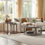 (1 table basse + 1 table d'appoint) Grand ensemble de tables basses rondes rondes à 2 niveaux, table ronde de style Mid-Century avec roulettes, table d'appoint style salon, bureau, appartement-196811446