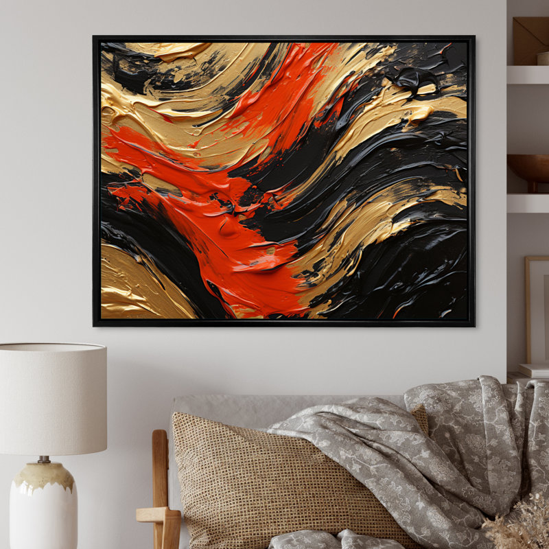 Gerius Zebra Stripes, reproduction sur toile encadrée, H 16 po x l 32 po x P 1 po, Cadre flottant noir
