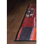 Tapis décoratif rouge à motif tissé patchwork-997474153
