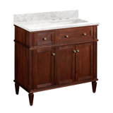 Elmdale 36" Freestanding Mahogany Single Basin Vanity  Rectangular Undermount Sink - 8" Faucet Holes