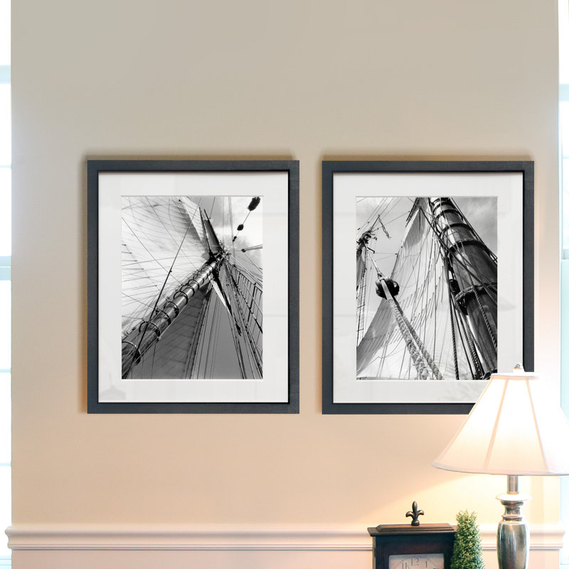 Set Sail II-ensemble de 2 reproductions de photos encadrées sur papier