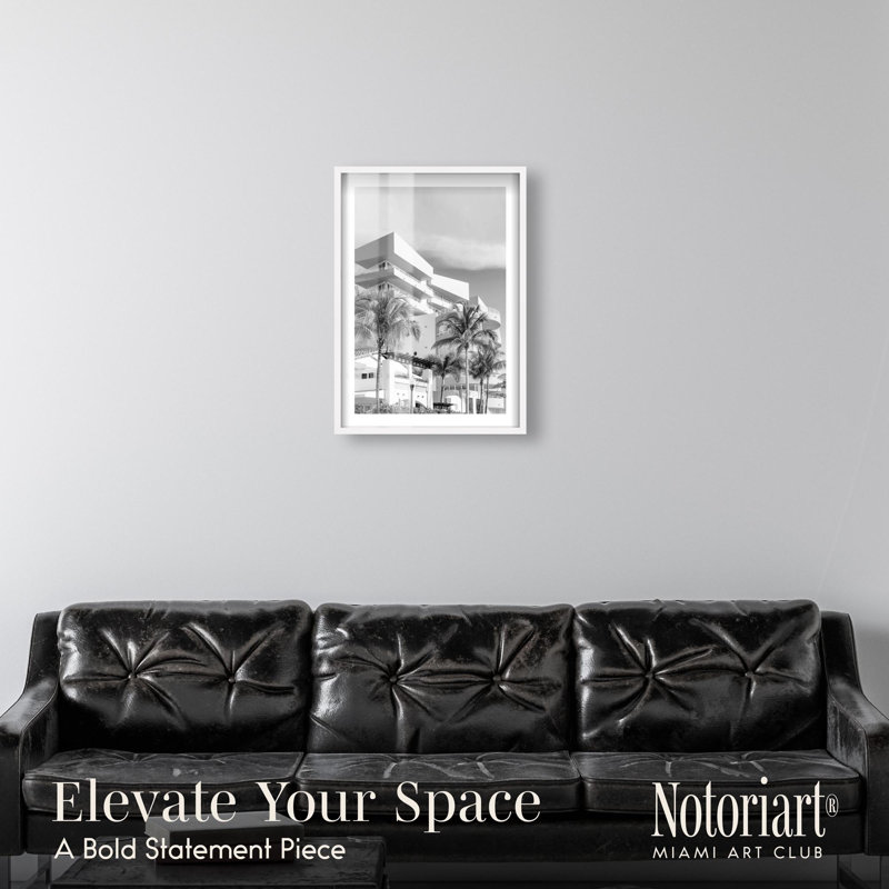 «Palm Springs Architecture Shadowbox Print Miami Art Prints» par Notoriart, H 31 po x l 21 po, Blanc