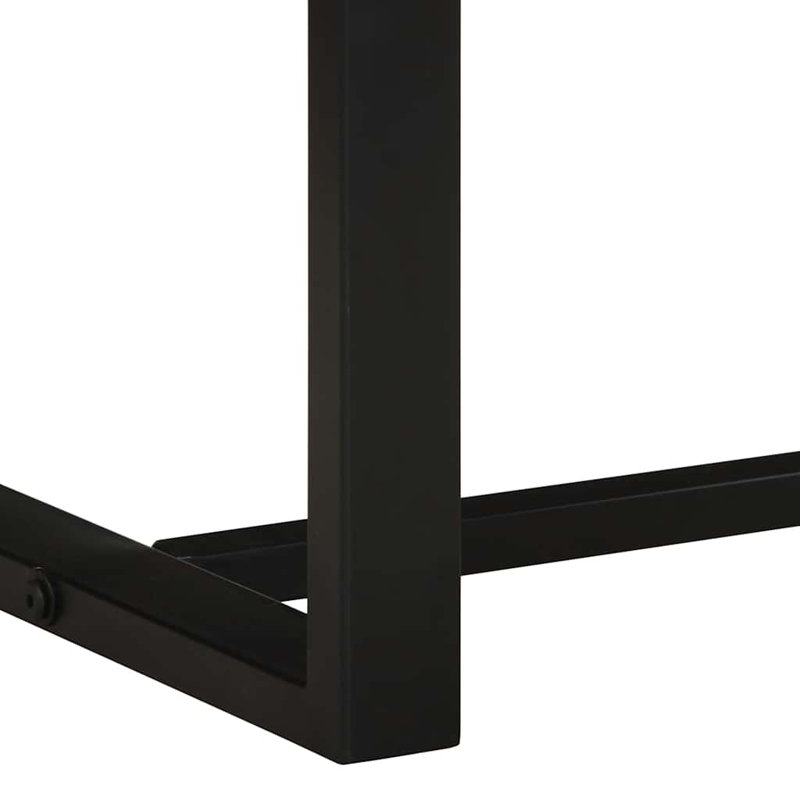 Bench 35x45 Cm Solid Rough Wood Mango, Black/Brown, 45cm H x 80cm W x 35cm D