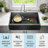 Delta Rivet™ Black Stainless Steel Retrofit Farmhouse Apron Front 16 Gauge Workstation Kitchen Sink Single Bowl-81984893