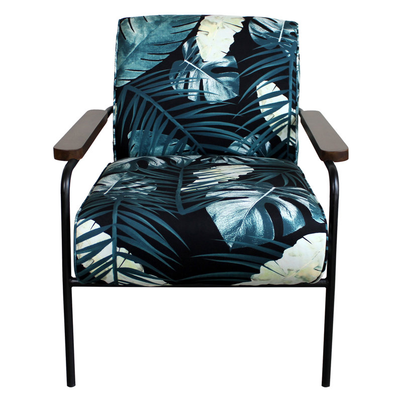 Fauteuil en velours de 32,3 po Amirya