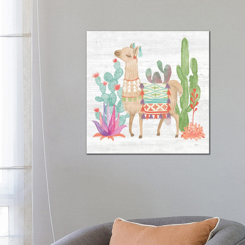 Lovely Llamas IV by Mary Urban - Wrapped Canvas Gallery-Wrapped Canvas Giclée, 66.04 cm H x 66.04 cm W x 1.91 cm D