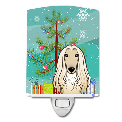 Christmas Tree and Beagle Ceramic Night Light