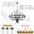 Black Chandelier 24 Light, Large Modern Farmhouse Chandeliers For Dining Room, Industrial Candle Pendant Lighting Fixture For Foyer Hallway Entryway High Ceiling, Bedroom, Living Room-26904655-26904693-26904654