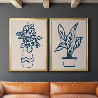 «Plant Sketches I», reproduction de photo sur toile 2 pièces