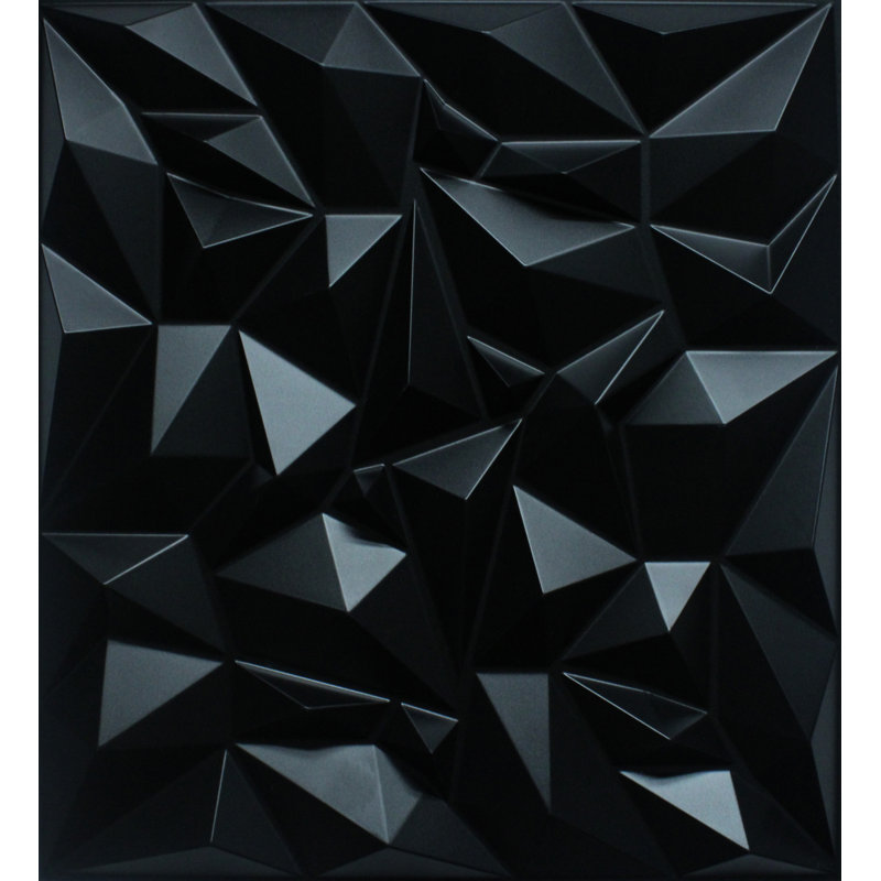 Falkirk Ross 19.7" x 19.7" 3D Wall Panel (5-pack), Black