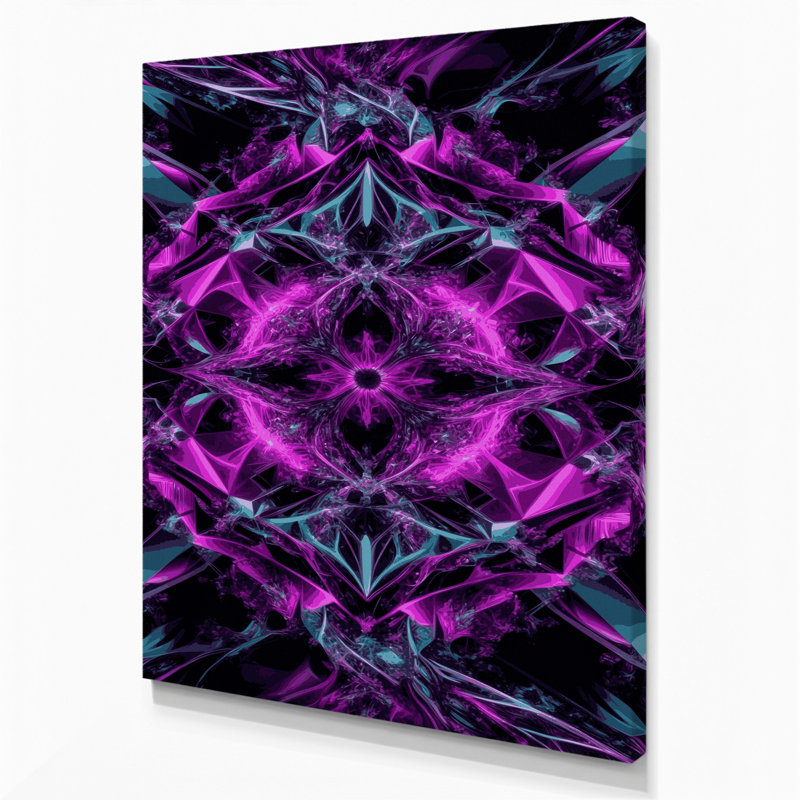 Art numérique sur toile, "Abstraction numérique 88", H 8 po x l 10 po