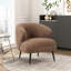 Fauteuil High Foam, boucle brune, fauteuil d'appoint moderne de luxe avec revêtement en tissu bouclé-661046834