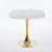 31.5" Modern Round White And Gold Dining Table With Mdf Top And Golden Metal Legs For Kitchen, Dining Room, Or Small Spaces-289595808-289595811-292849796