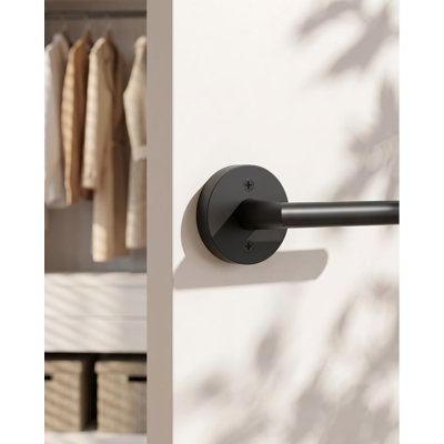 Mannequin de levier de porte noir, levier de porte noir mat en alliage de zinc, mannequin de porte anti-rotation pour couloir de placard (6 pièces / paquet de 3)