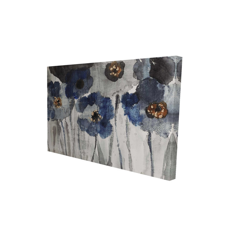  Fleurs floues - Toile botanique pour décoration de chambre à coucher, H 36 po x l 24 po