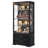 66" H Glass Display Cabinet with 2-Drawers & Led Lights,  Curio Cabinet with Adjustable Glass Shelves-198023130