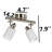Aurora 2-Light Brushed Steel Semi-Flush Mount
