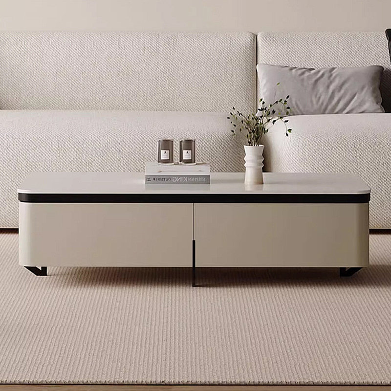 Table basse moderne avec rangement minimaliste