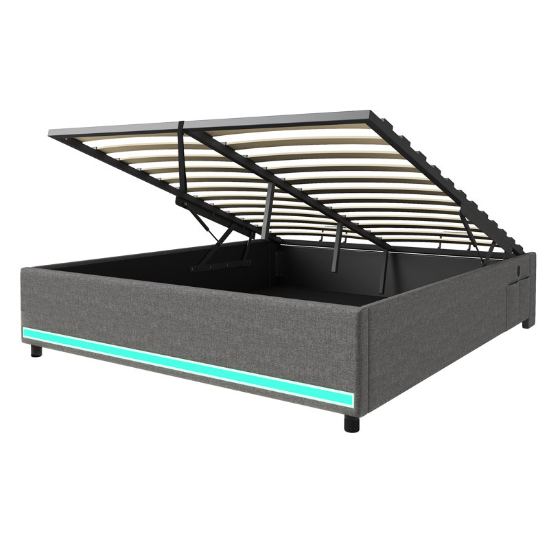 Upholstered Ottoman Storage Bed, Kingsize (5')