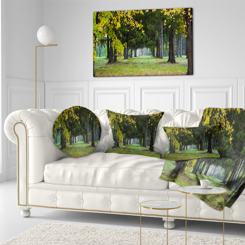 Coussin lombaire paysage d'automne
