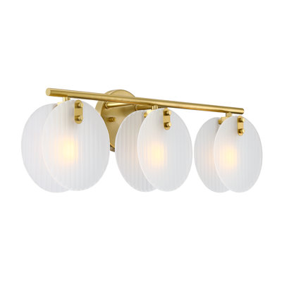 Éclairage de salle de bain 3 lumières à intensité variable Ledda