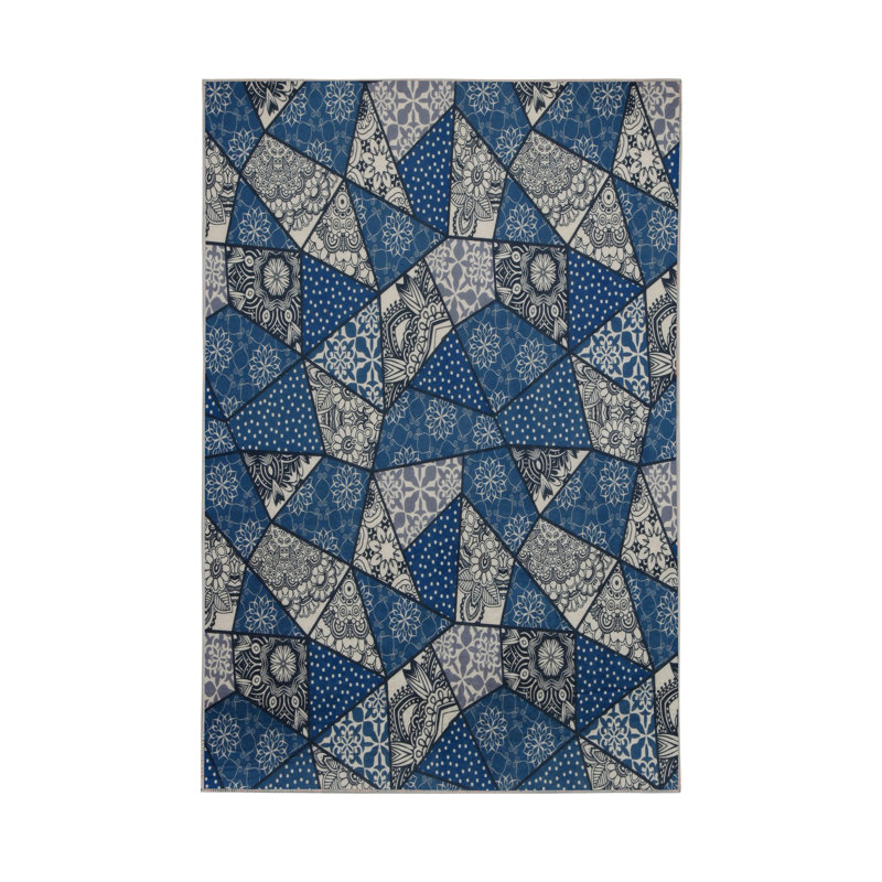 Soft Hall Carpet 2.6 x 4.9 Feet | 100% Polyester, 0.04 in Pile Height | Antibacterial, Non-Slip Underside | Woven with 3D Digital Printing | Machine Washable | Durable & Stylish for Entryways & Living Rooms