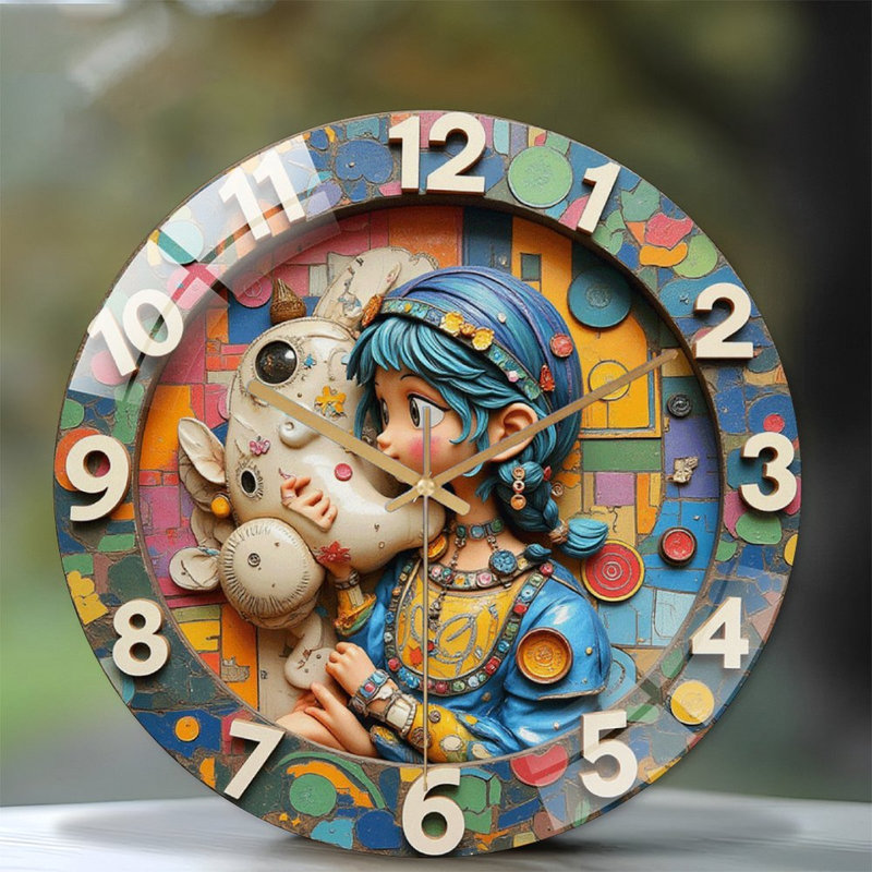 Horloge murale créative 12 po