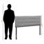 Tête de lit capitonnée en similicuir gris Aubenton H 47,31 po x l 62,88 po x P 2,87 po