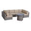 Ensemble de conversation modulaire 7 pièces avec coussins Sunbrella Alieyah