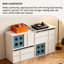 Buffet modulaire en bois massif de cerisier 62,99 po, armoire de rangement multifonctionnelle, meuble télé de salon et commode de chambre d'enfant