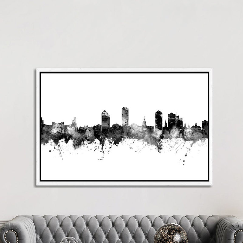 Tallahassee Florida Skyline by Michael Tompsett - 1 Piece Wall Art on Canvas, 101.6cm H x 152.4cm W x 3.81cm D
