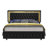 Gerasim Queen Black Tufted Low Profile Standard Bed with LED Lights-1585578421-1585578423