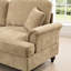Comfy 4 places avec accoudoirs évasés en forme de pétale, dossier segmenté et tissu de café en chenille, coussin décoratif-945292736-945292743