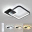 Square 33Cm LED Flush Mount With Remote