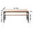 Adjustable Height Wood Workbench with Metal Frame and Power Outlets-1829815400