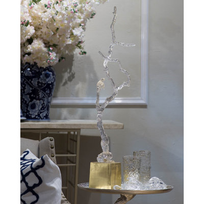 Sculpture branche sur support