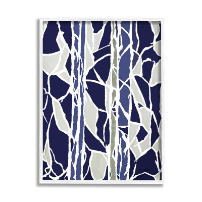 Indigo pierres mosaïque abstraite moderne en verre