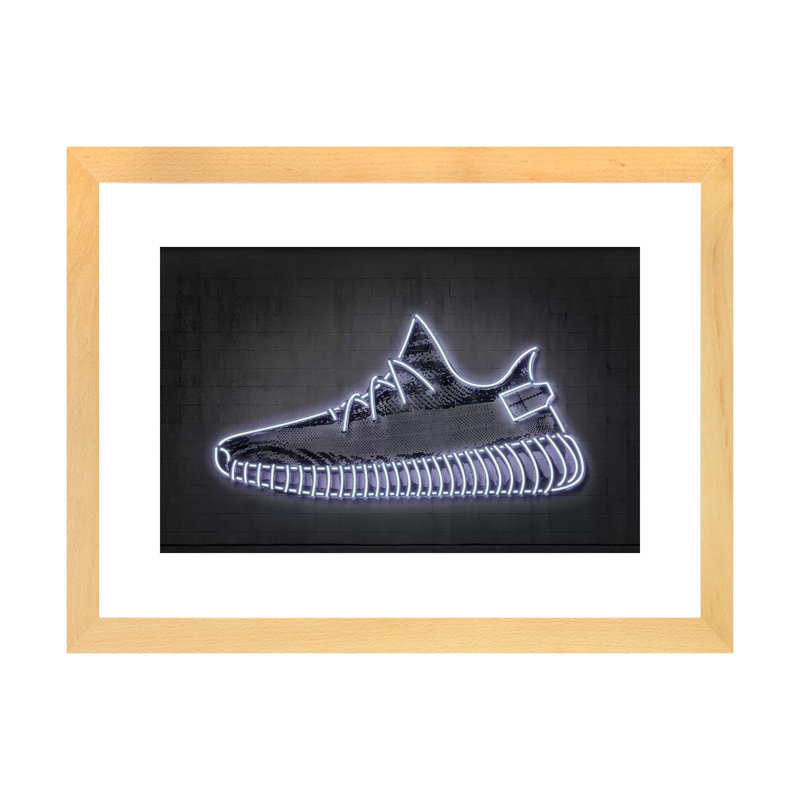 « Sneaker Y » par octave Mielu-impression d’art graphique, Blanc, H 16 po x l 24 po x P 1 po, Papier bois naturel
