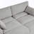 Oversized Upholstered Gray Chenille Sleeper Sofa Bed Lounge sofa with Armrests & Throw Pillows-2021870854