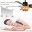 Ventilateur de plafond 52 pouces avec lumière et télécommande Fandelier Ventilateur de plafond Boho en rotin et lumière 6 vitesses