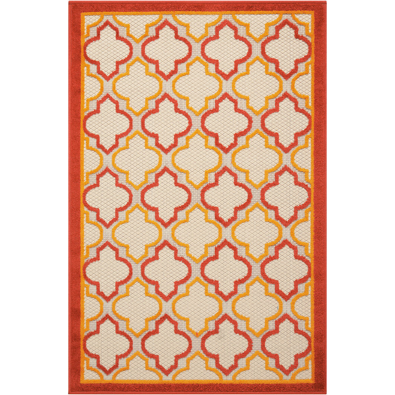Tapis rouge à motif floral Newton