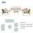 5 Piece Sofa Seating Group With Cushions
