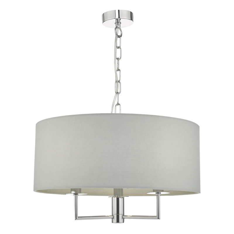 Abrego 3 - Light Polished Chrome Drum Pendant