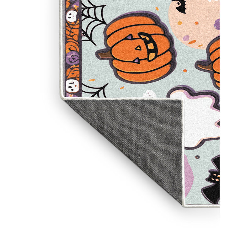 Tapis de vacances d'Halloween The Holiday Aisle®, Rectangle de 5 pi x 8 pi